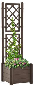 Garden Planter with Trellis 43x43x142 cm PP Mocha