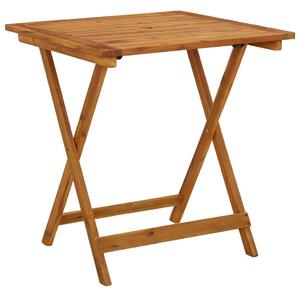 Folding Garden Table 70x70x75 cm Solid Acacia Wood