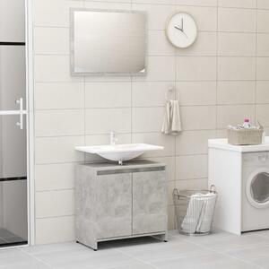 Bathroom Furniture Set Concrete Grey Engineered Wood