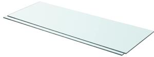 Shelves 2 pcs Panel Glass Clear 80x30 cm