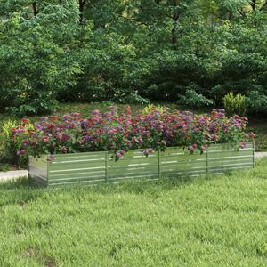 Garden Raised Bed 320x80x45 cm Galvanized Steel Silver