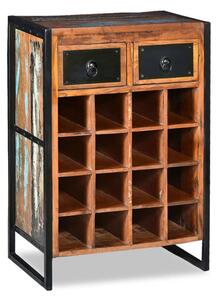 Wine Rack for 16 Bottles Solid Reclaimed Wood