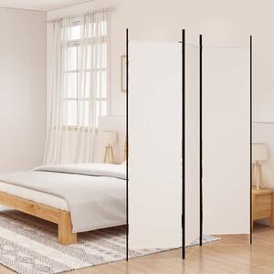 3-Panel Room Divider White 150x200 cm Fabric