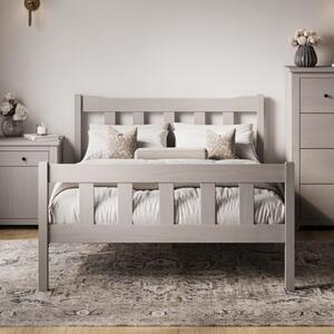 Hepworth Wooden King Size Bed In Grey