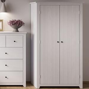 Hepworth Wooden Wardrobe With 2 Doors In White