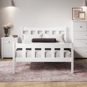 Hepworth Wooden Double Bed In White