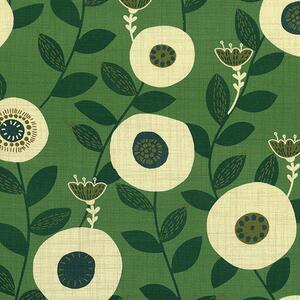 ANTE DECOR Seville Printed Cotton Fabric Emerald