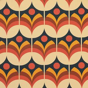 ANTE DECOR Santa Cruz Printed Cotton Fabric Burnt Umber