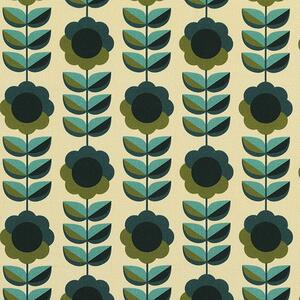 ANTE DECOR Palma Printed Cotton Fabric Lapis