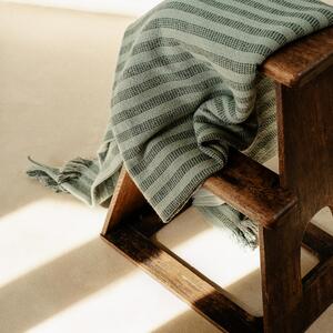 Pine Green Pembroke Stripe Wool Throw | 140 x 220cm | Piglet in Bed