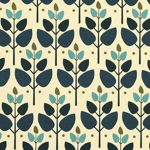 ANTE DECOR Cadiz Printed Cotton Fabric Lapis