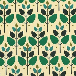 ANTE DECOR Cadiz Printed Cotton Fabric Emerald