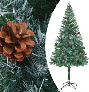 Artificial Pre-lit Christmas Tree with Pinecones 180 cm