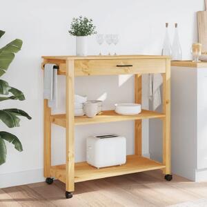 Coachella Wooden Large Kitchen Trolley With 1 Drawer In Brown