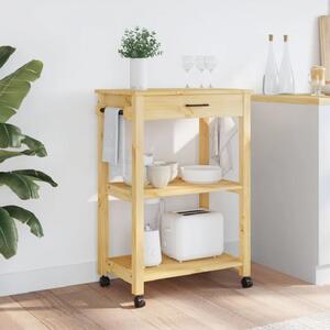 Coachella Wooden Small Kitchen Trolley With 1 Drawer In Brown