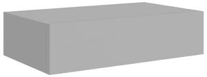 Wall-mounted Drawer Shelf Grey 40x23.5x10cm MDF