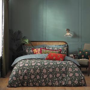 Portobella Thornton Cotton Duvet Cover and Pillowcase Set Blue