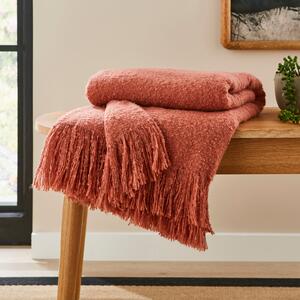 Boucle Throw 130cm x 170cm Terracotta