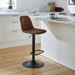 Ralph Adjustable Height Bar Stool, Faux Leather