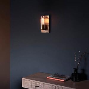 Bellflower Clear Glass Shade Wall Light In Bronze