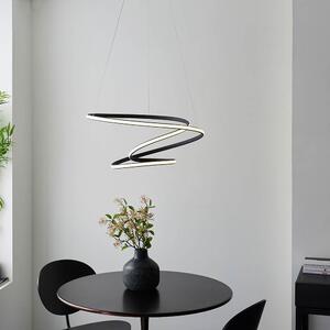 Danville LED Textured Black Ceiling Pendant Light In White