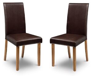 Hudson Set Of 2 Dining Chairs Brown
