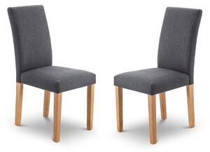 Hastings Set Of 2 Dining Chairs, Fabric Grey