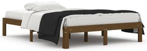 Bed Frame Honey Brown Solid Wood 135x190 cm Double