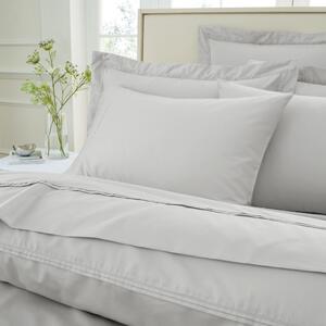 Dorma 500 Thread Count 100% Cotton Sateen Plain Cuffed Pillowcase Silver