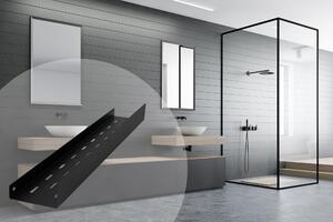 Bathroom shelf SF04 60cm black matt