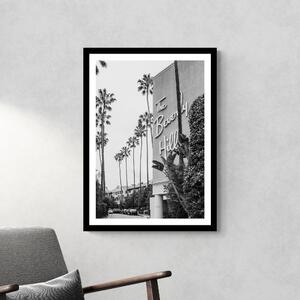 Beverly Hills Framed Print Black and White