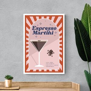 Espresso Martini Framed Print Pink