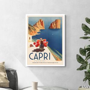 Capri Travel Framed Poster MultiColoured