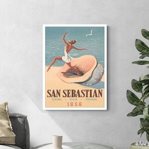 San Sebastian Travel Framed Poster MultiColoured