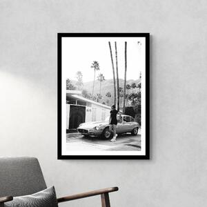 Palm Springs Framed Print Black and White