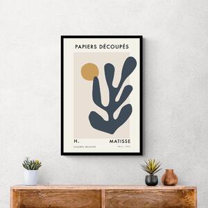 Papiers Decoupes Cutouts Inspired Exhibition Framed Poster I Blue