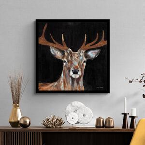 Frazer the Deer Framed Print Brown