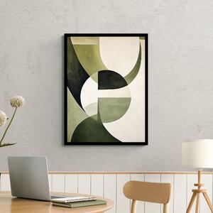 Green Geometric Abstract Framed Print Green
