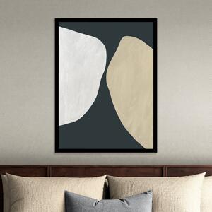 Abstract Forms Framed Print Natural