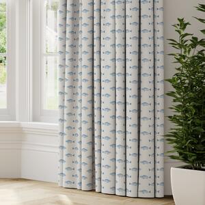 Pesce Made to Measure Curtains Blue/White