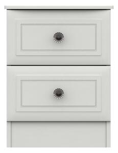 Portia 2 Drawer Bedside Table White