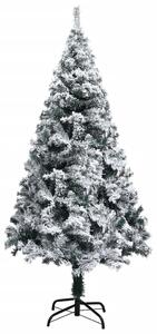 Artificial Christmas Tree with Flocked Snow Green 120 cm PVC