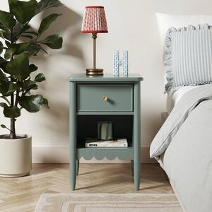 Remi 1 Drawer Bedside Table Green
