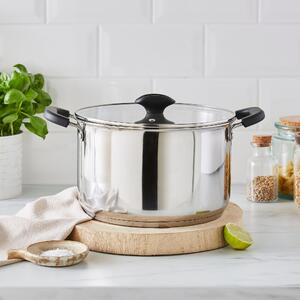 Stainless Steel Covered Stock Pot 24cm Silver