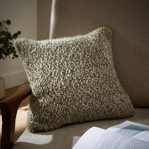 Dunelm Olive Grey Knitted Boucle Cushion 43cm X 10cm Olive
