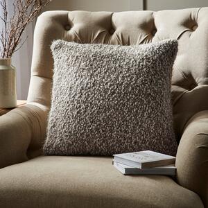 Dunelm Graphite Grey Knitted Boucle Cushion 43cm x 43cm x 10cm Graphite (Grey)
