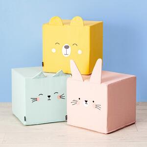 Rainbow Kitty cube pouf