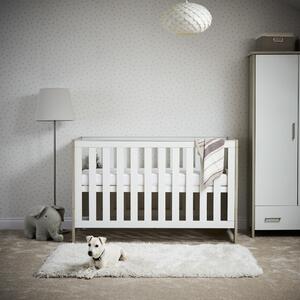 Obaby Nika Cot Bed White and Grey