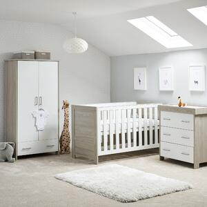 Obaby Nika 3 Piece Nursery Room Set White/Grey