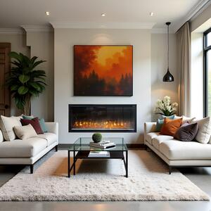 Wall Mounted Electric Fires, Free Standing, Incorporated ElectricSun VERSALYS XS, with Sound Effect, 10 Colour, with APP, L100xH41x15cm